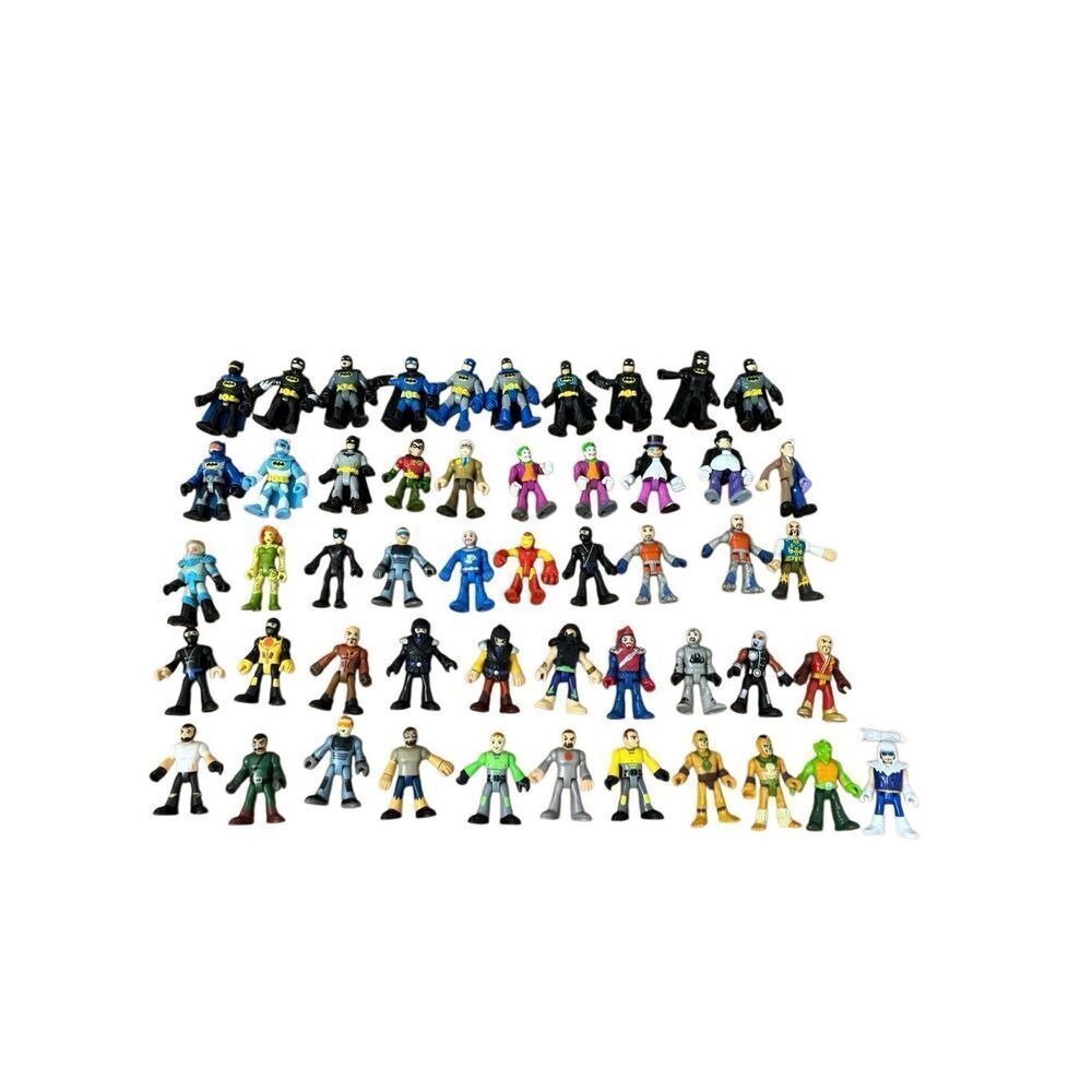 Imaginext Batman Robin Ironman Catwoman The Freeze DC Comics + Others Lot of 51